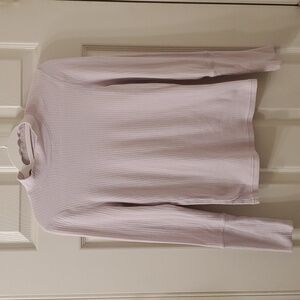 Mock Neck, Light Pink, Ribbed Shirt, Free People, Medium